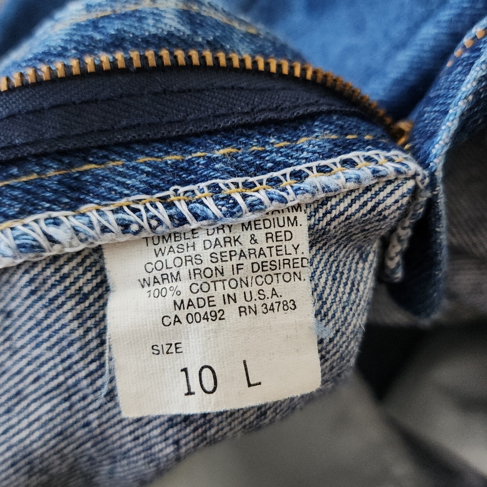 VTG Lee Relaxed Fit Tapered Leg Blue Jeans Women's Size 10 Long NWT - Picture 15 of 16